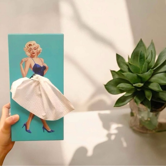 Retro Teal Decorative Tissue Box holder - Picture 3 of 3